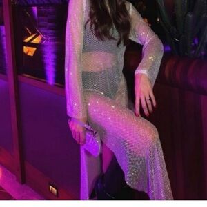 Zara Sheer Rhinestone Dress XS/S